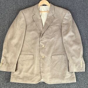 Oscar de la Renta Silk/Wool Blend Blazer Sz 42R Preppy Office Evening Party